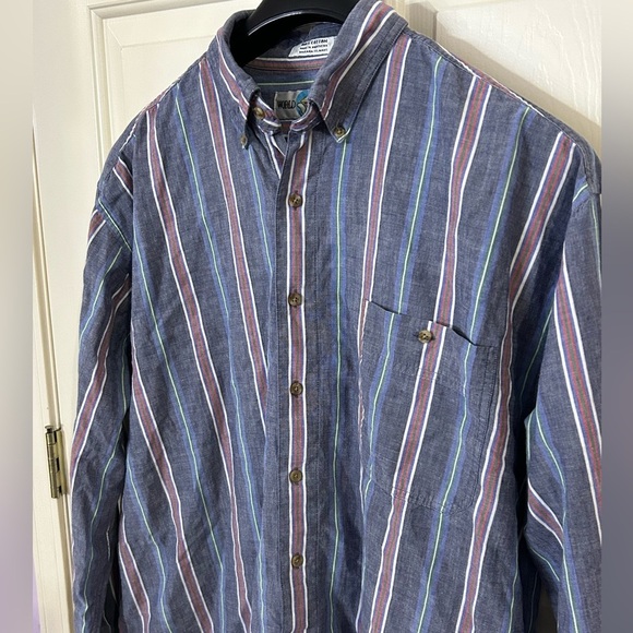 Vintage 90’s World Island Men’s XL Long Sleeve Button Down Shirt - Picture 3 of 7